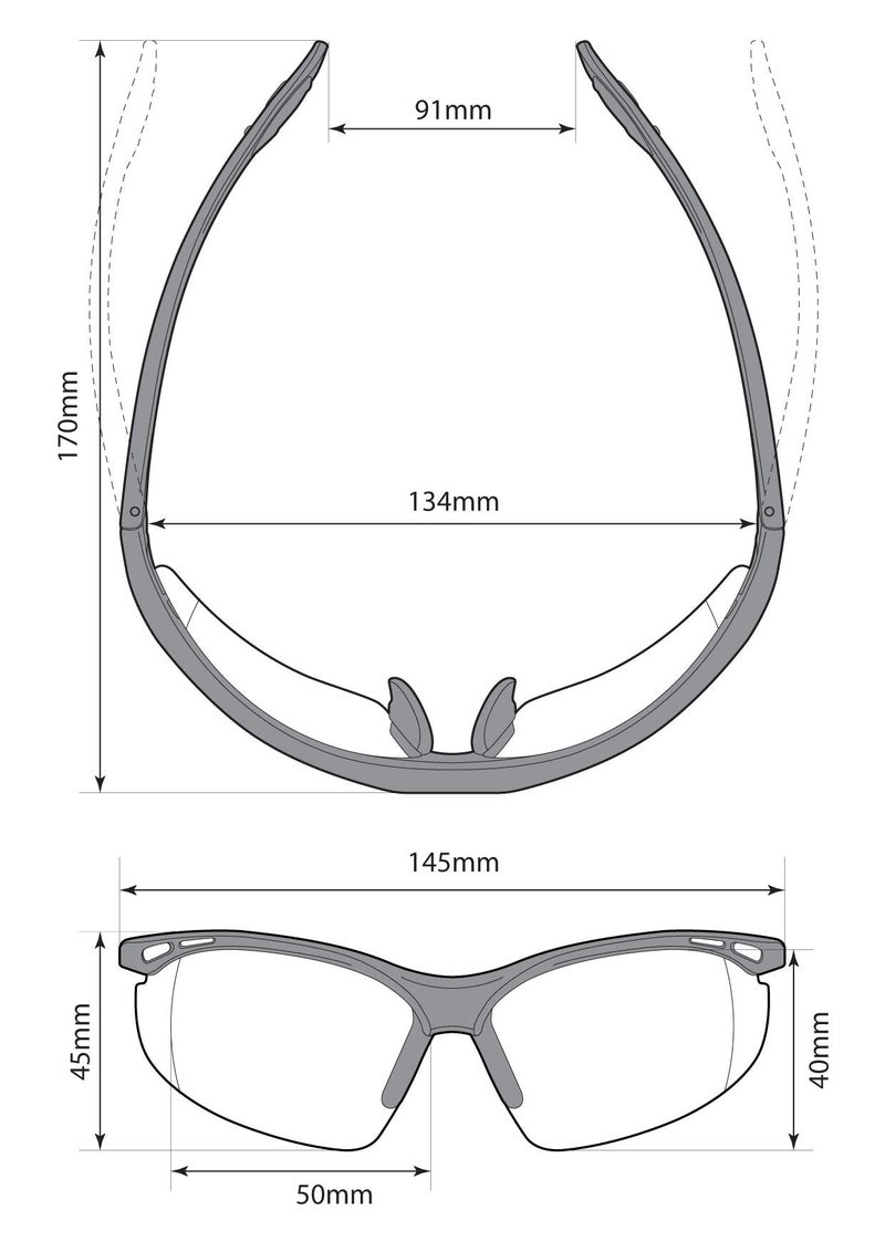 voltX 'Constructor' SAFETY READERS (CLEAR +1.5 Dioptre) Full Lens Reading Safety Glasses ANSI Z87.1+ & CE EN166F, Wraparound Style - Includes Safety Cord with headstop - UV400 anti fog coated lens - Image 4